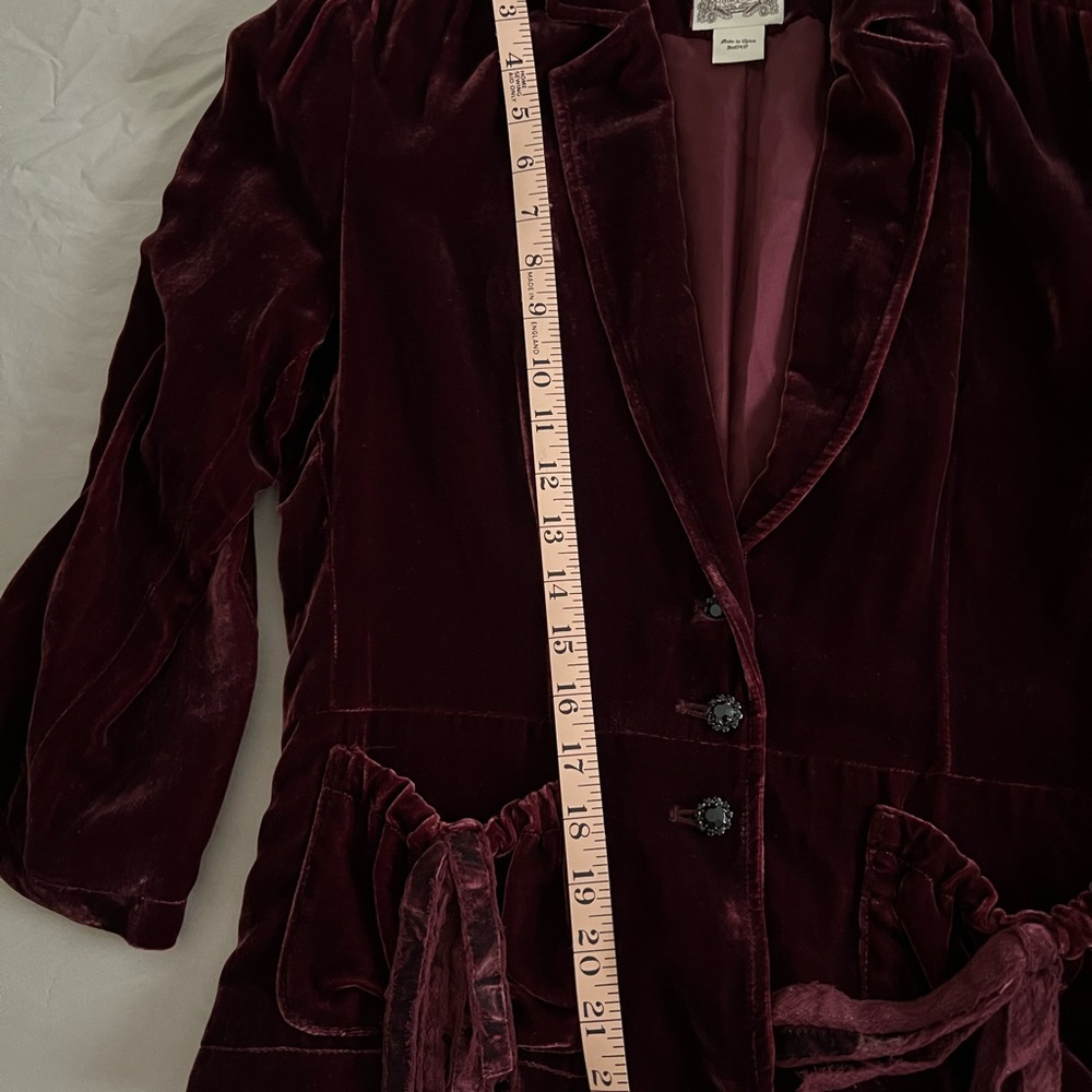 Ralph Lauren Deep Burgundy Velvet silky Blazer - Picture 4 of 10